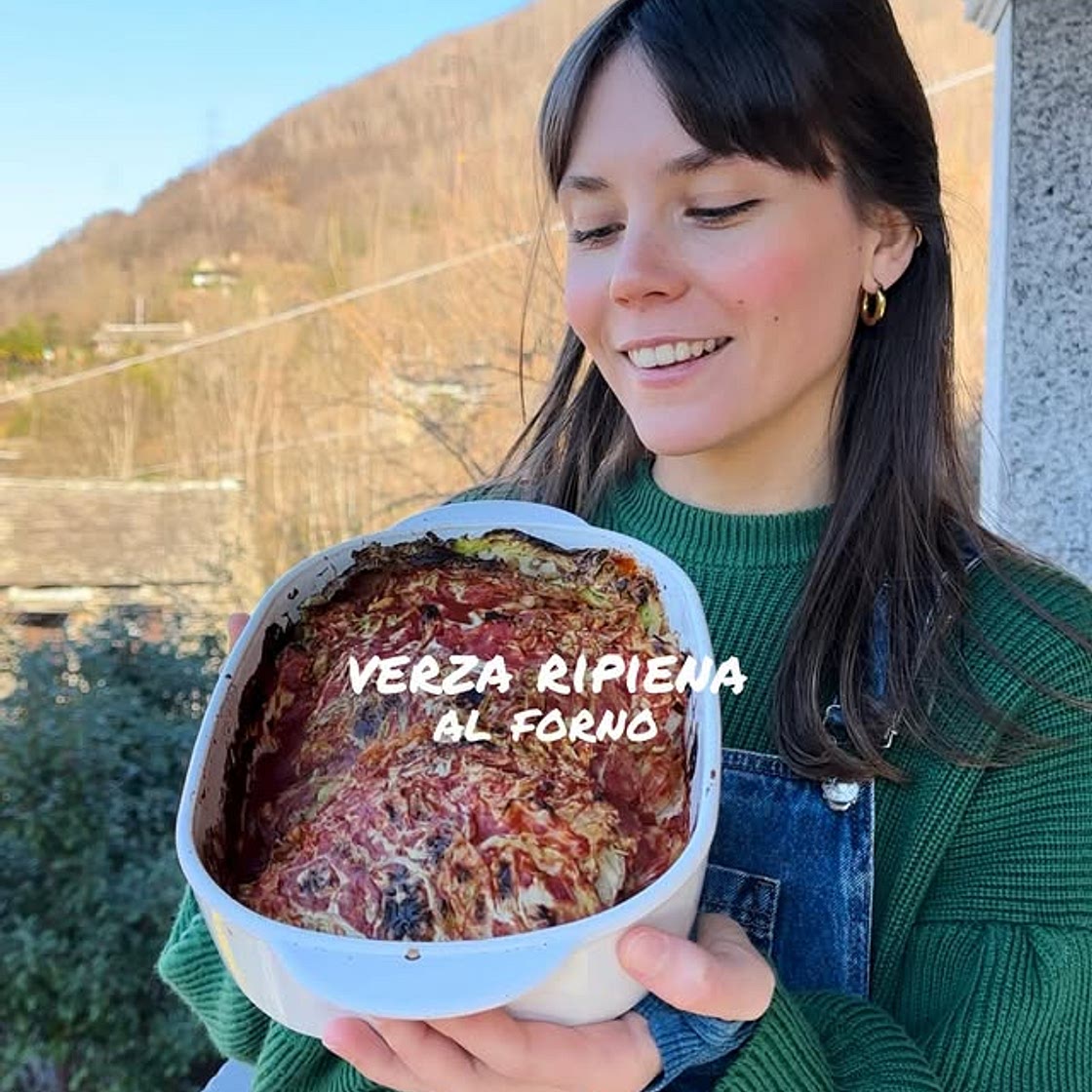 Verza ripiena al forno
