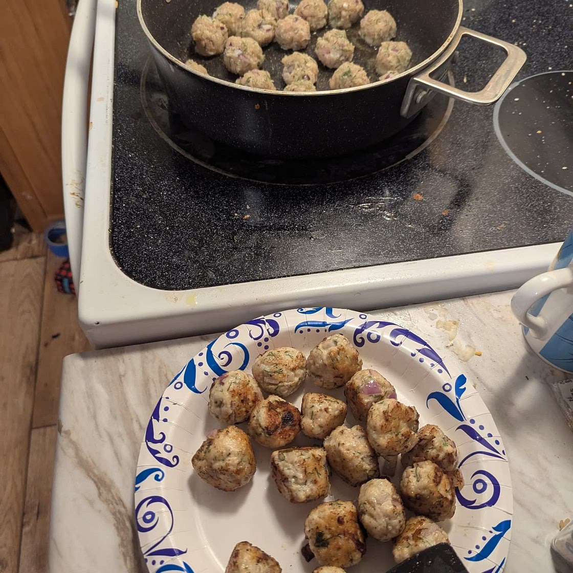 Greek Turkey Meatballs with Tzatziki