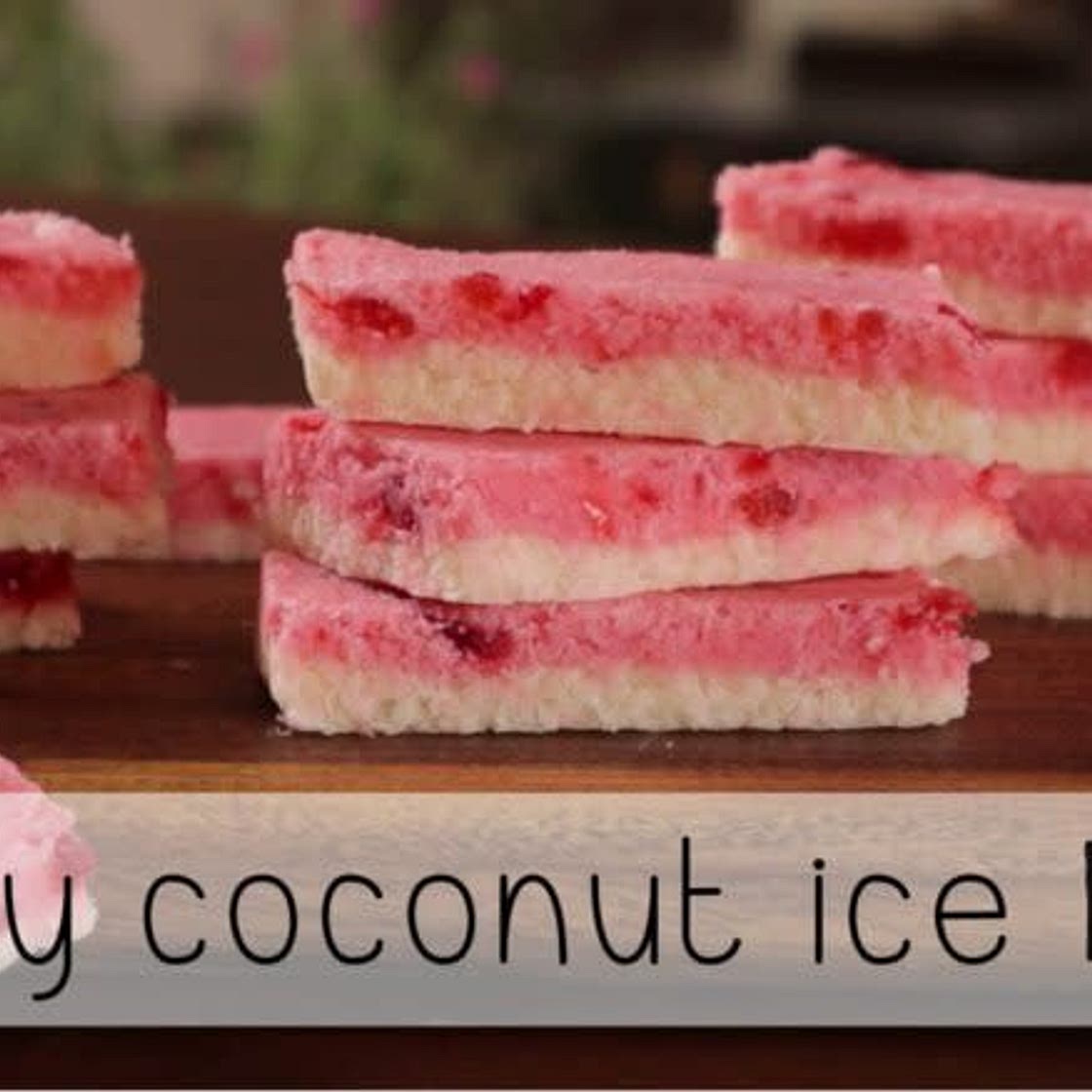 Cherry Coconut Ice (with 4 Variations)