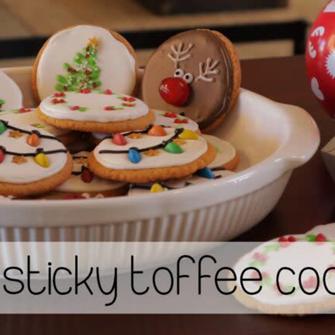 Royal Iced Sticky Toffee Cookies