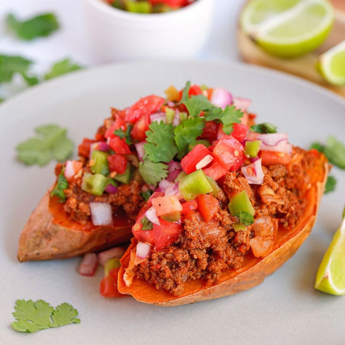 Loaded Taco Sweet Potatoes