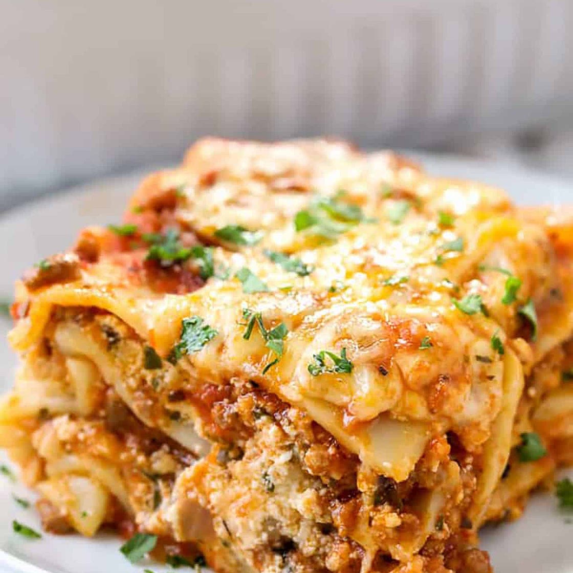 Gluten Dairy Free Beef/Pork Sausage lasagna