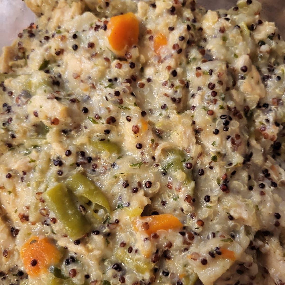 Creamiest Crockpot Chicken and Rice {Healthy Dump Dinner}