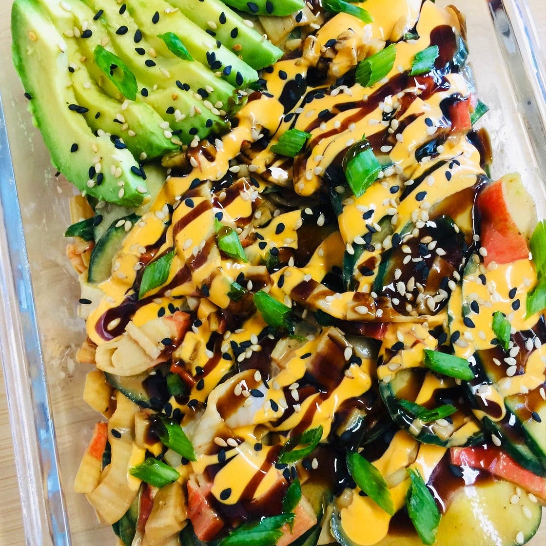 California Roll Cucumber Salad