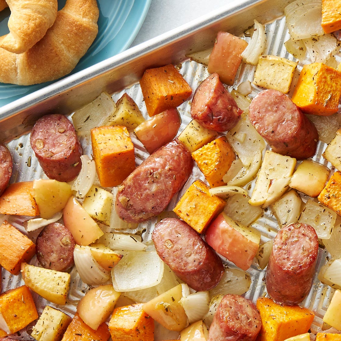 Sheet-Pan Chicken Sausage with Fall Vegetables