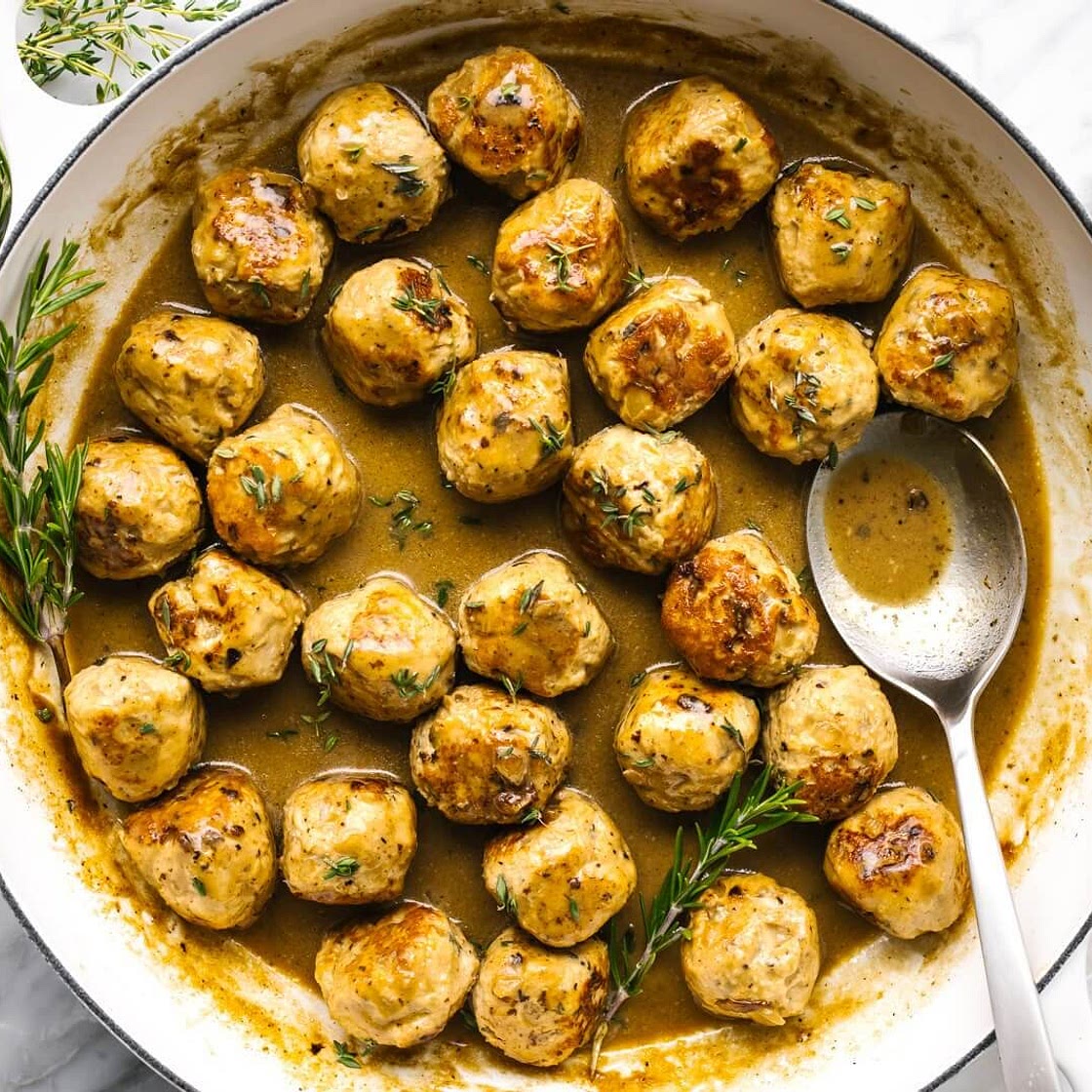 Turkey Meatballs with Maple Mustard Sauce