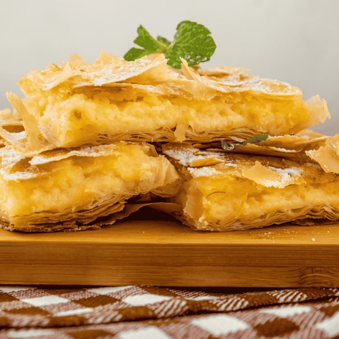 Greek Custard Filled Phyllo Pastry