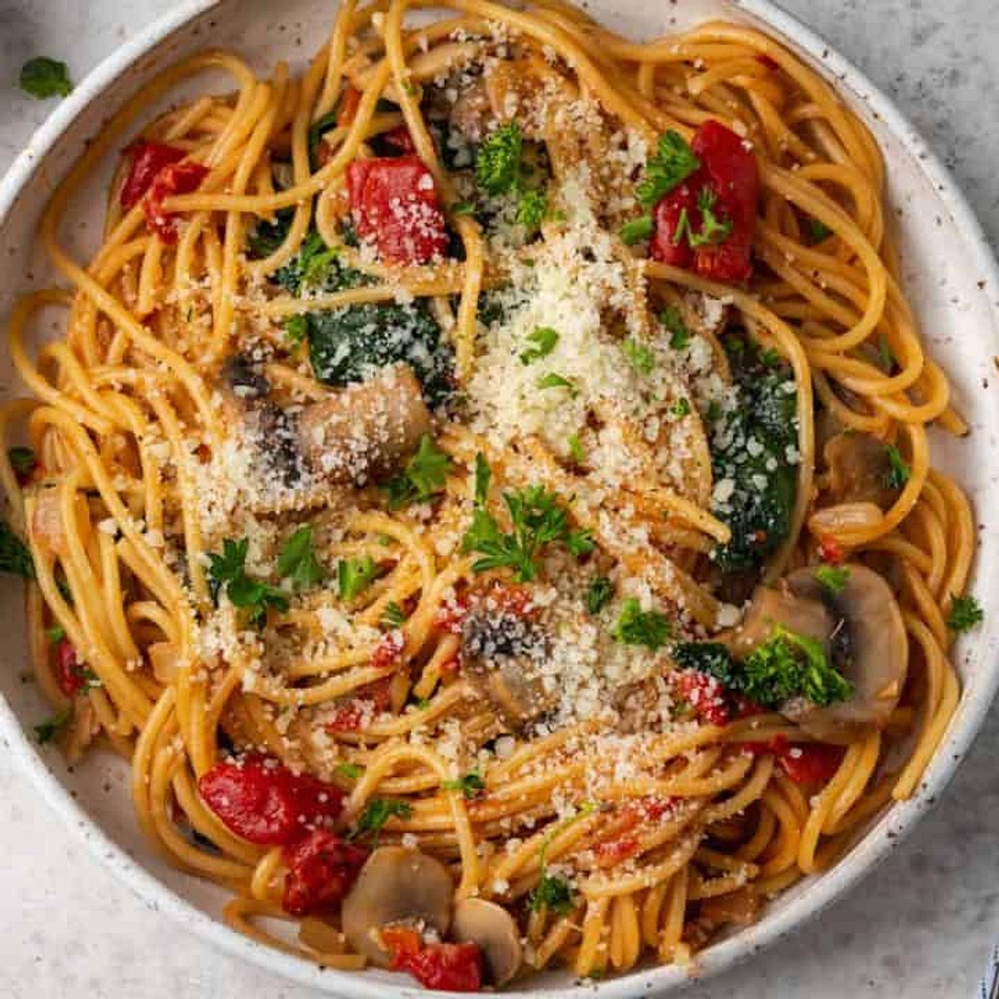 One-Pot Vegetarian Spaghetti