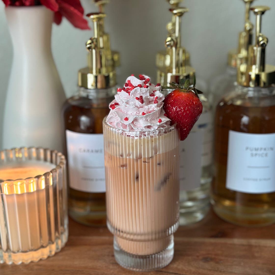 Iced White Chocolate Strawberry Mocha