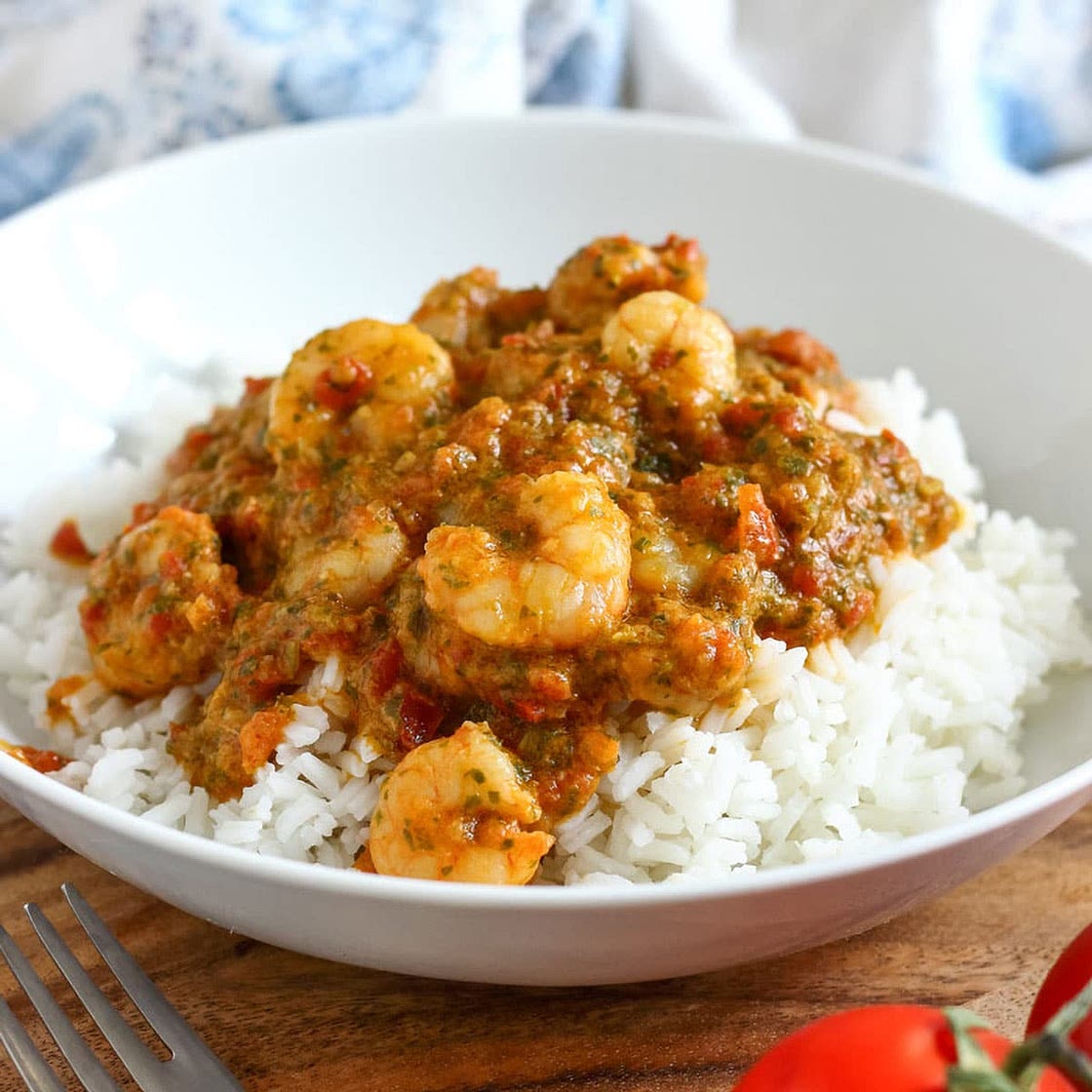 Tomato Salsa Shrimp and Rice