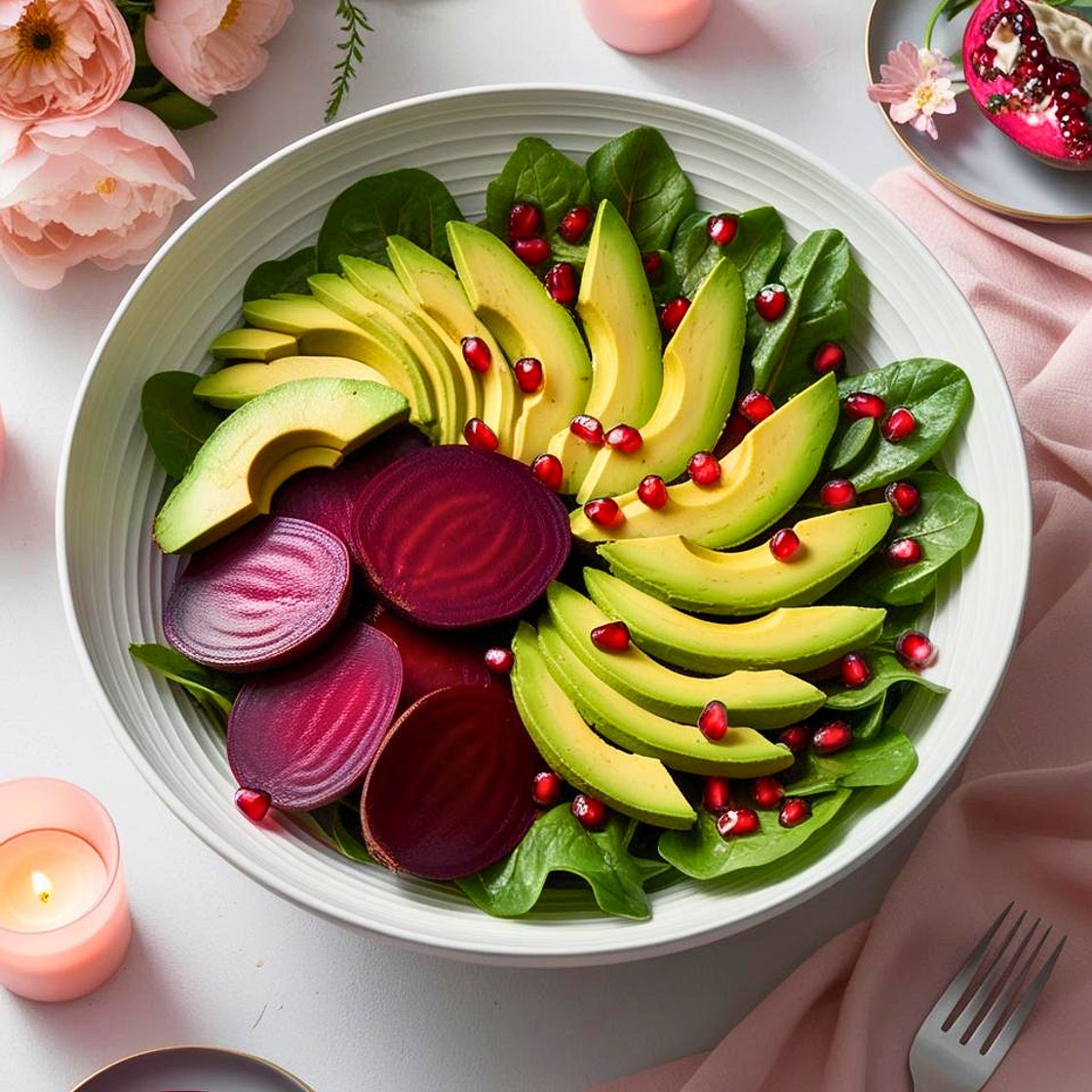 Salade De Betteraves Et Avocat à La Vinaigrette De Grenade : Recette Vegan Savoureuse Et Colorée - Les Délices De Choco
