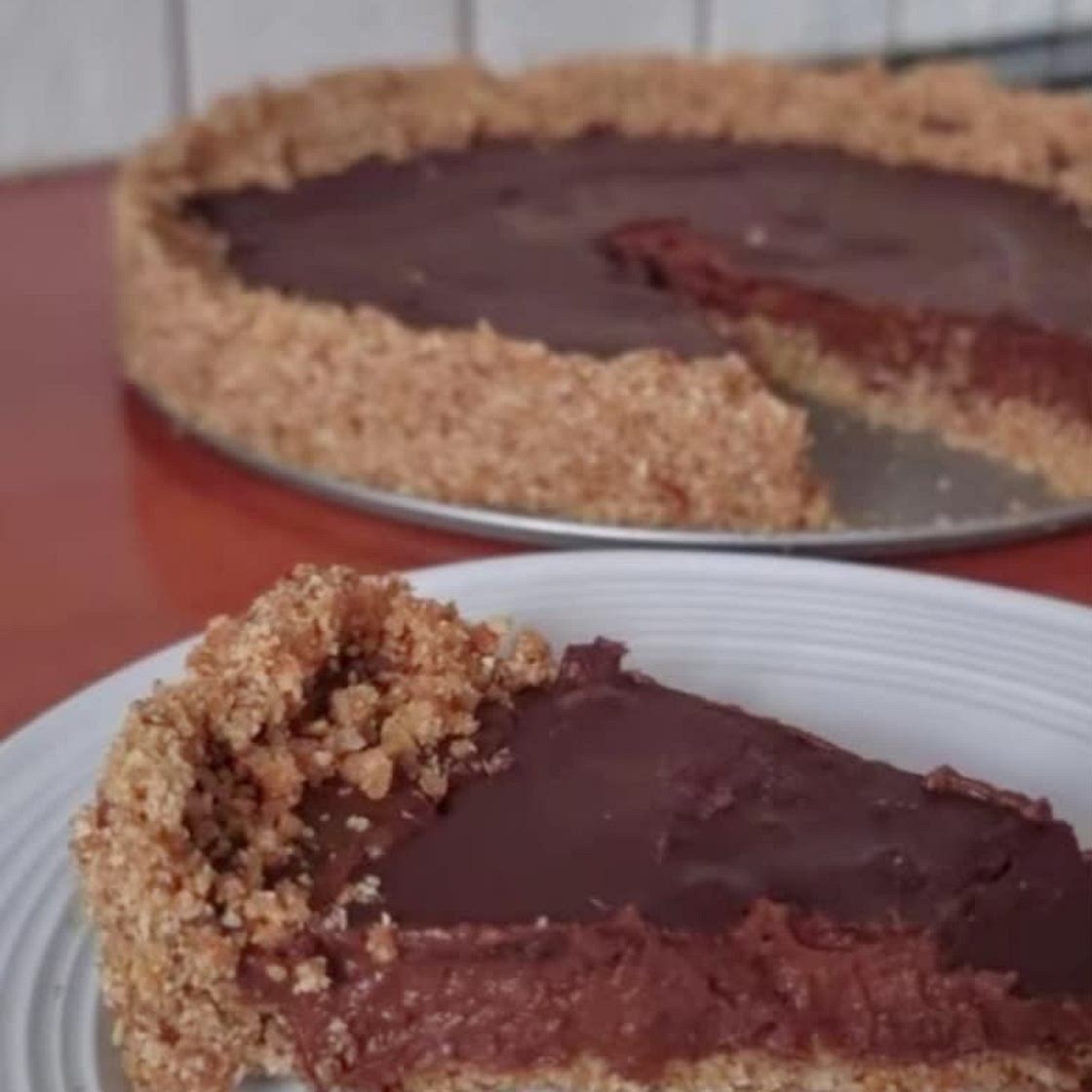 Healthy vegan Chocolate Pie