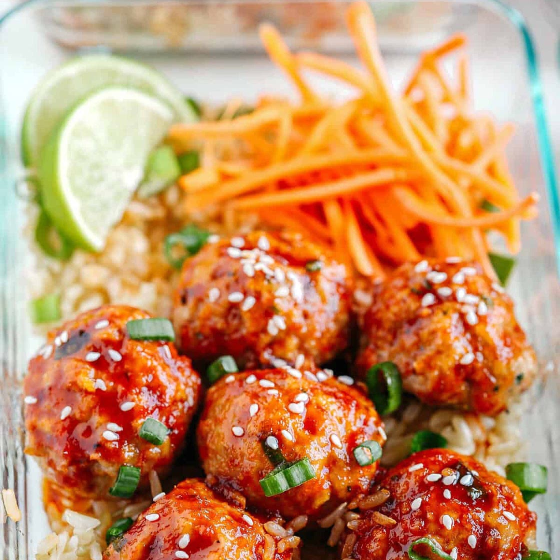 Honey Sriracha Glazed Meatballs