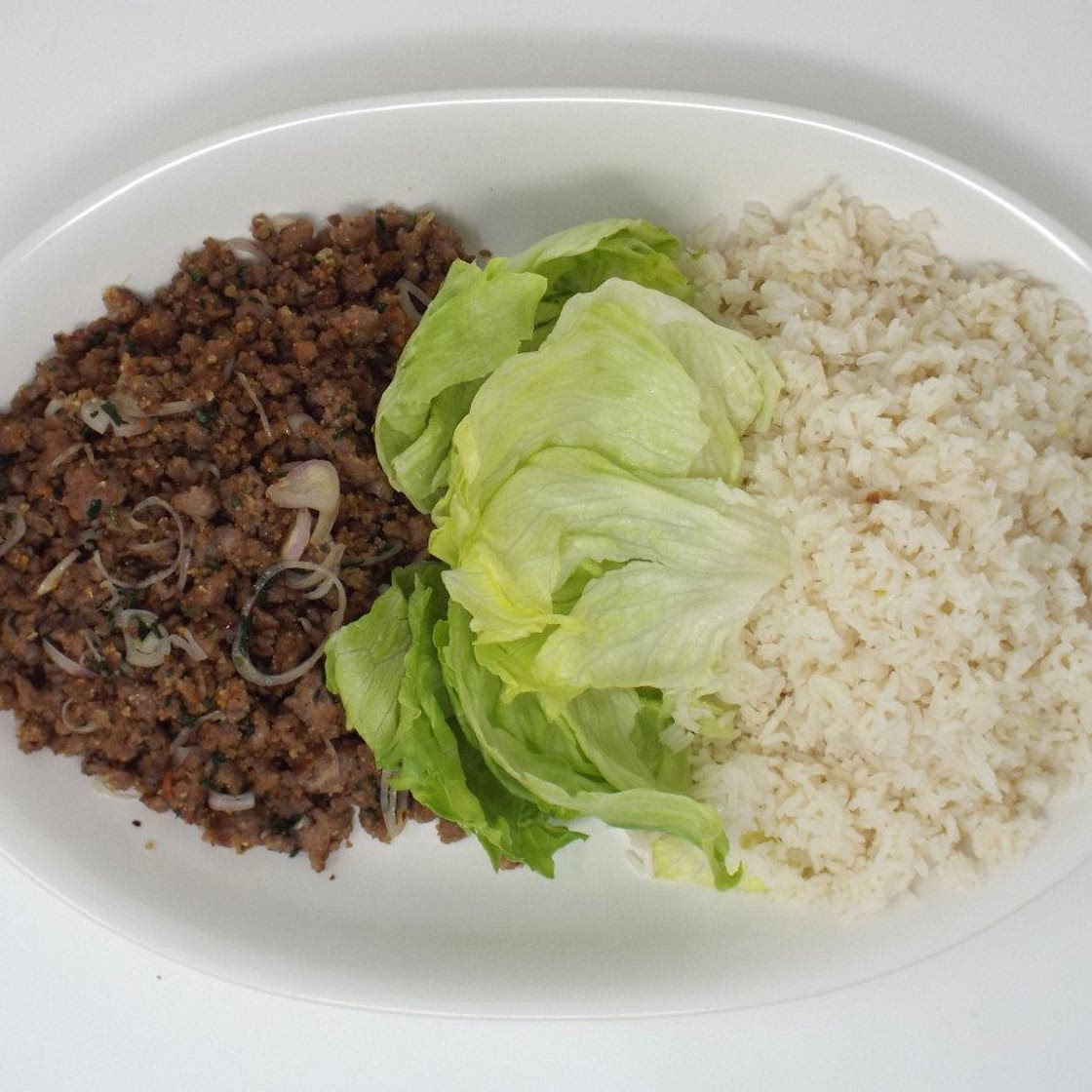 Pork Larb with Steamed Rice