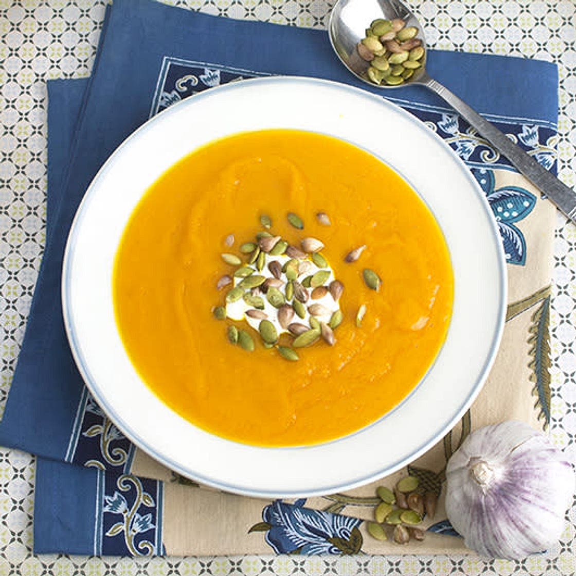Roast Pumpkin & Garlic Soup