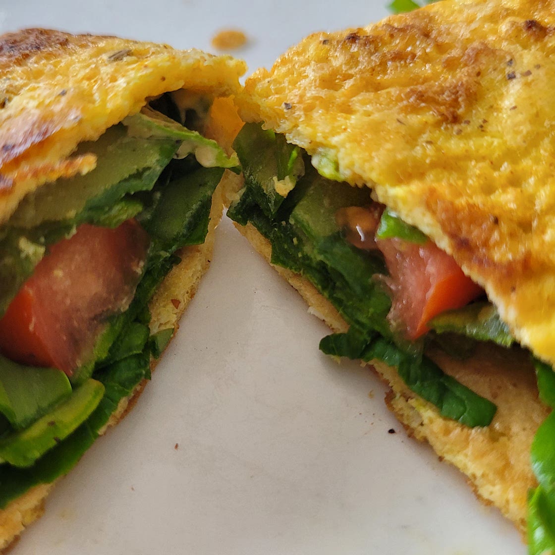 Omelette aux épinards