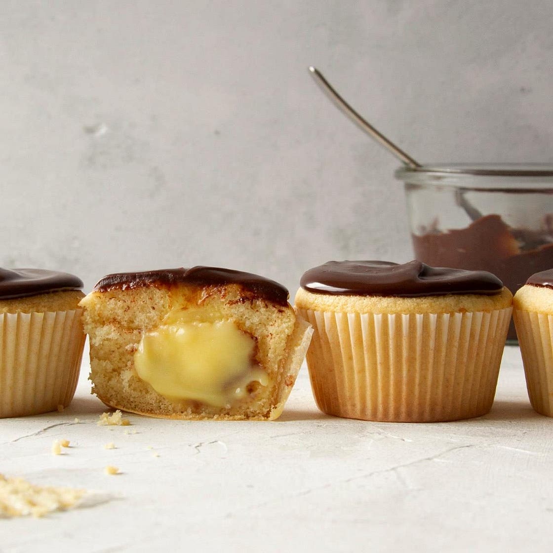 Boston Cream Cupcakes