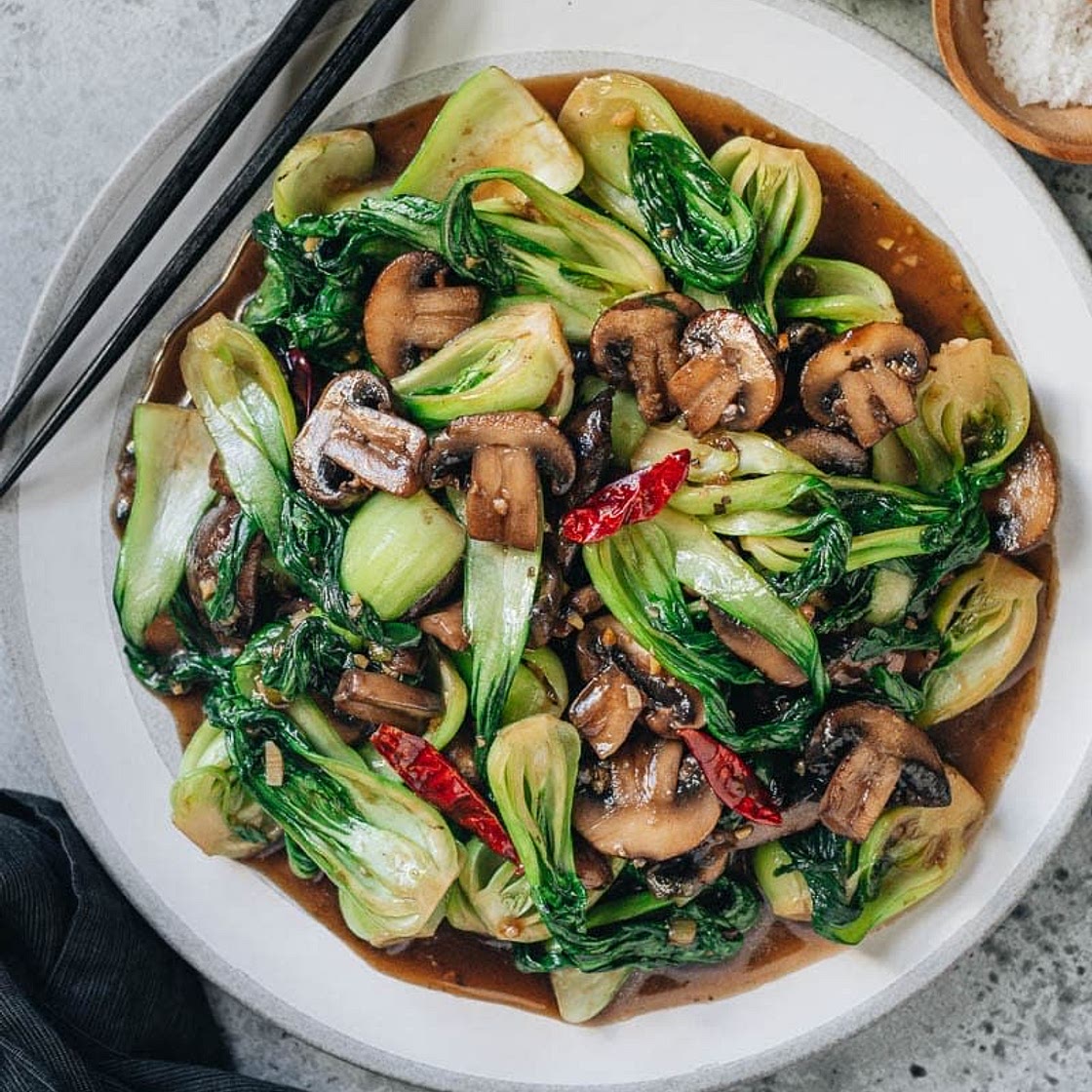Bok Choy and Mushroom Stir Fry