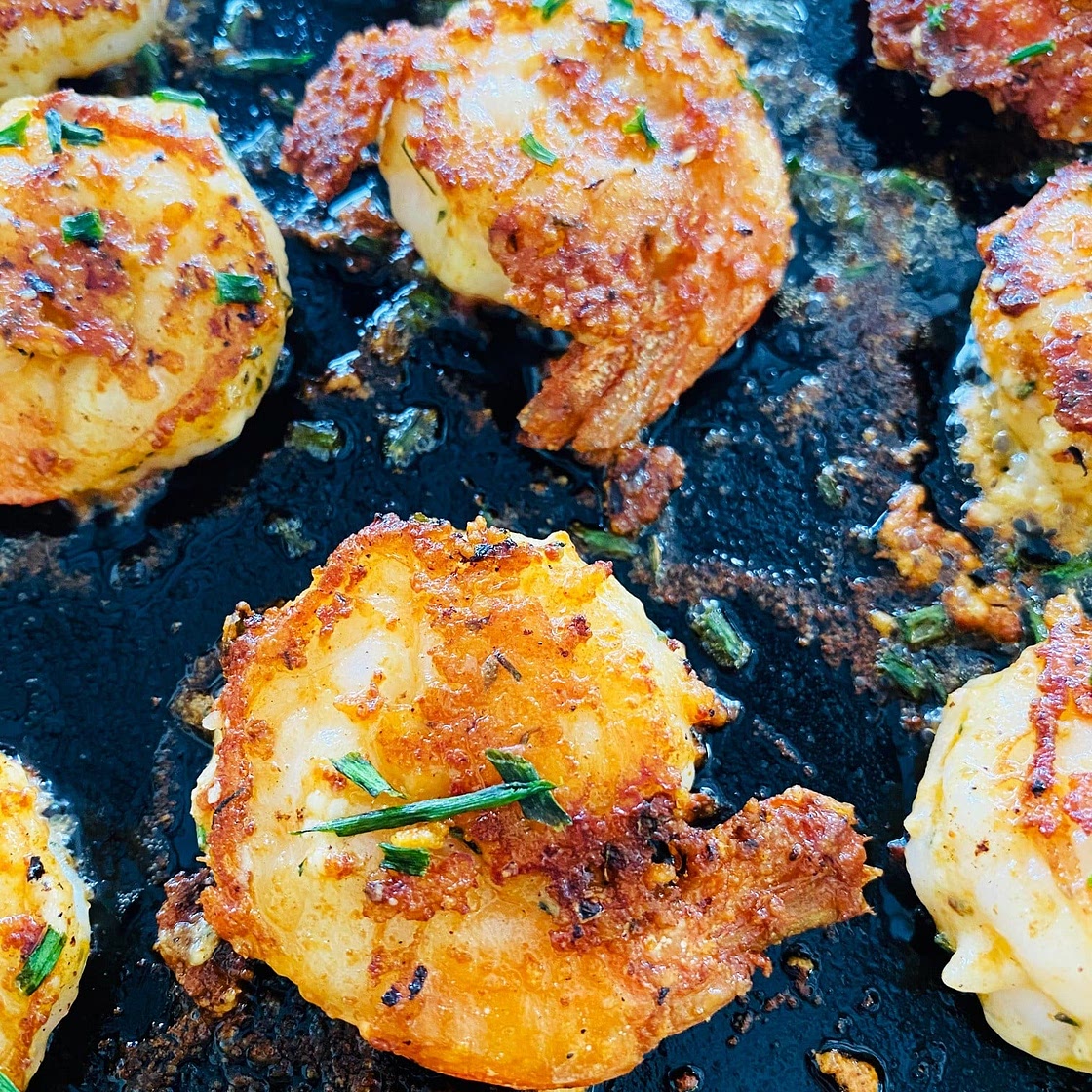Blackstone Garlic Parmesan Crusted Shrimp