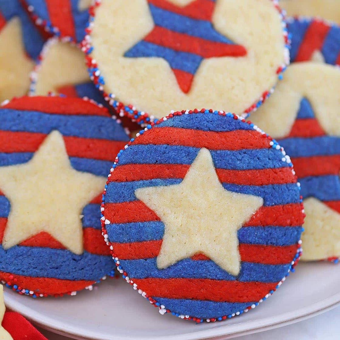 Stars and Stripes Sugar Cookies (Fourth of July Cookies)
