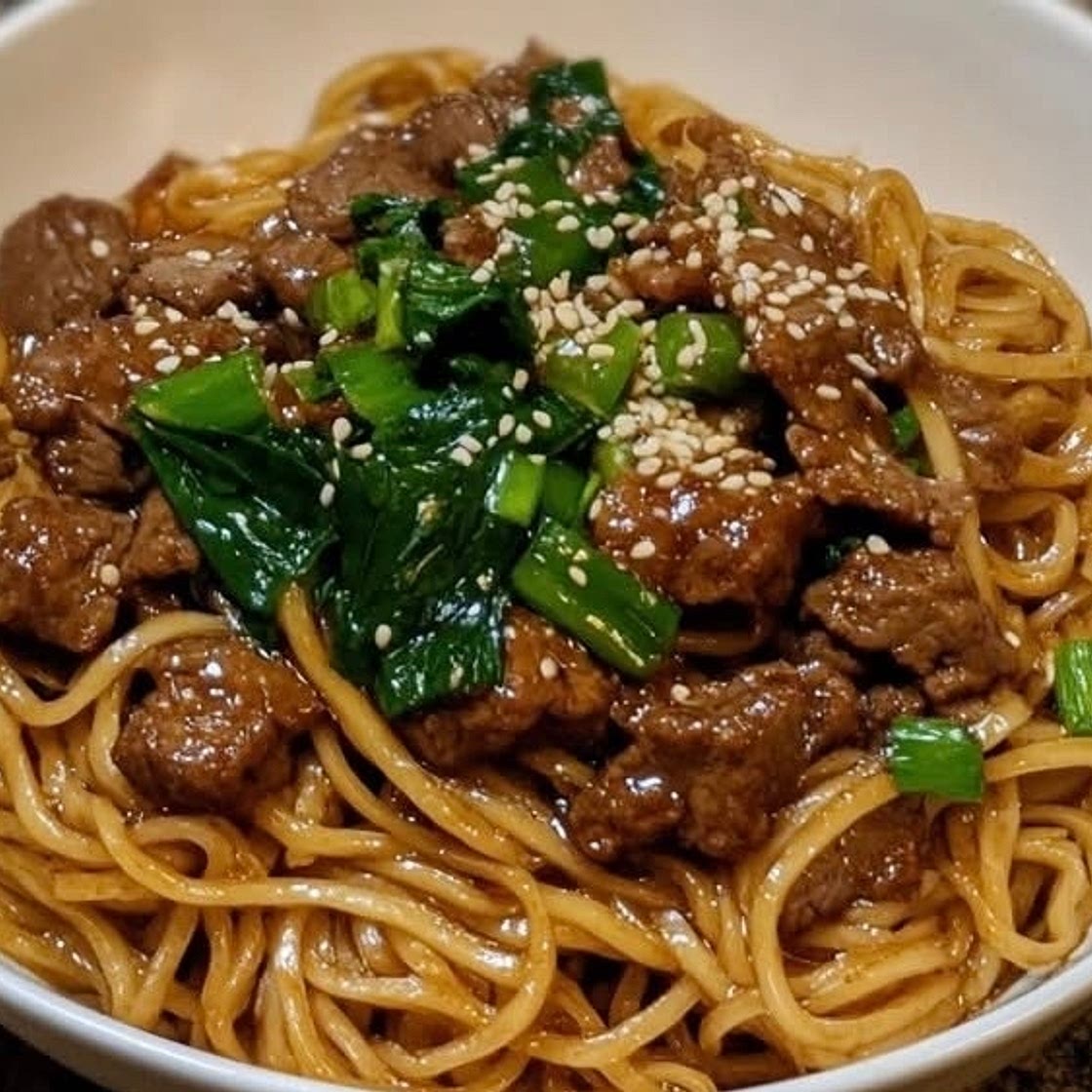 Nouilles au Bœuf au Gingembre et Sésame