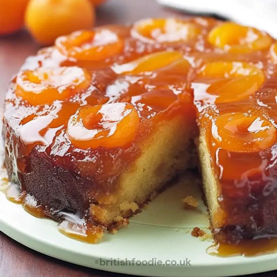 Caramelised Apricot Upside Down Pudding