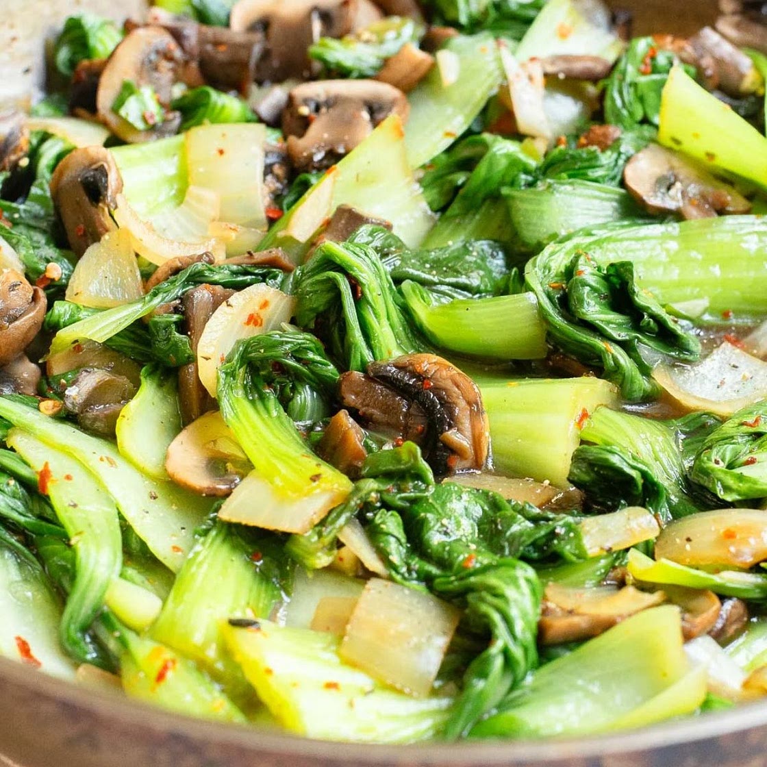 Bok Choy & Mushroom Stir Fry