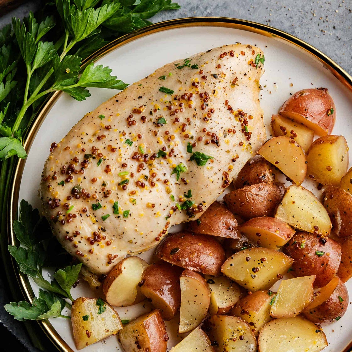 Baked Honey Dijon Chicken and Potatoes
