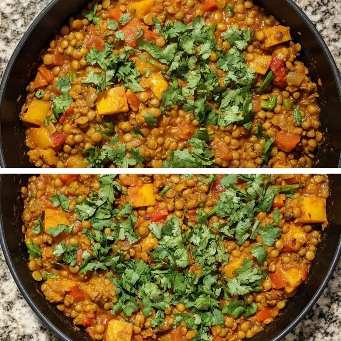 Curry de Lentilles en Un Seul Casserole