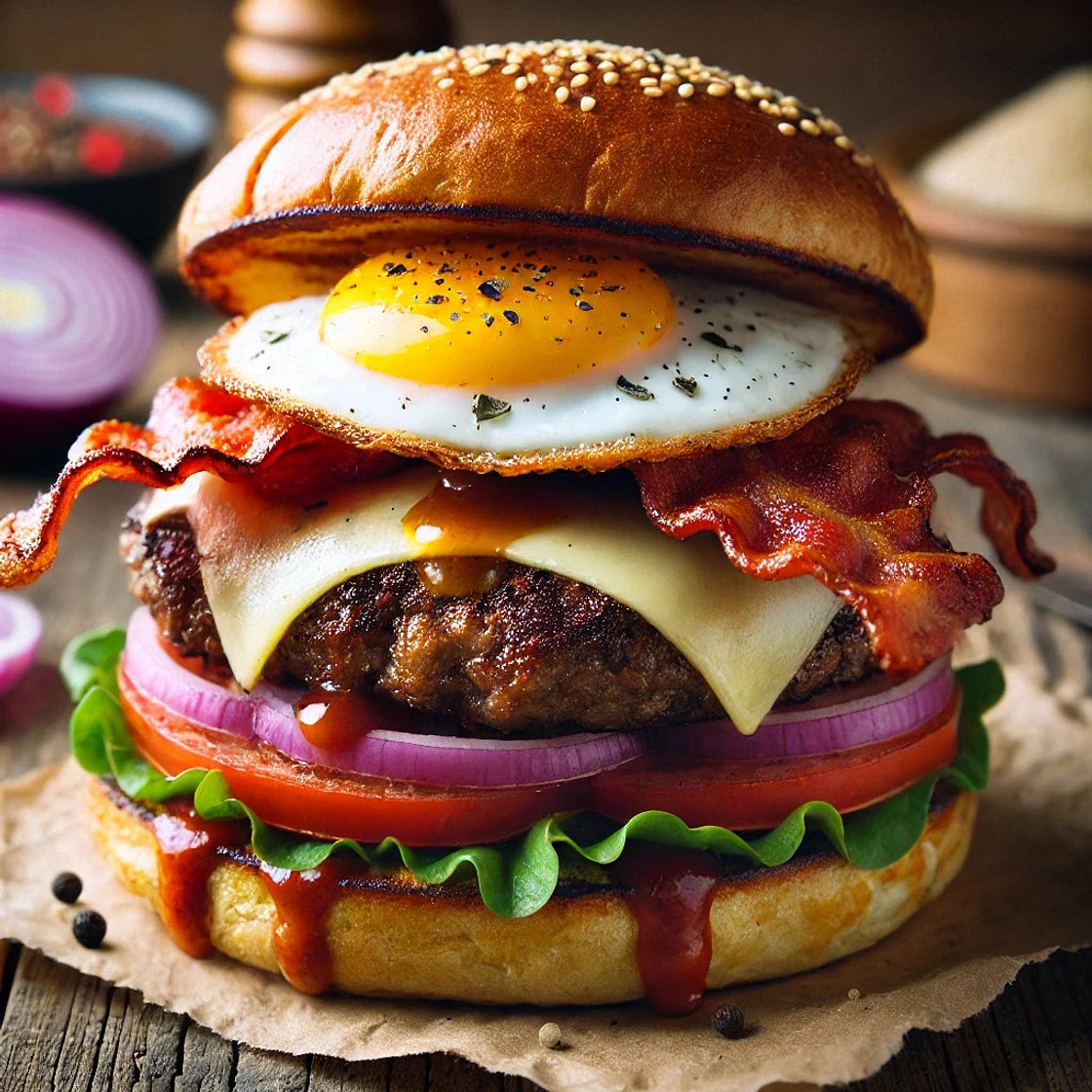 BBQ burger aux pancakes