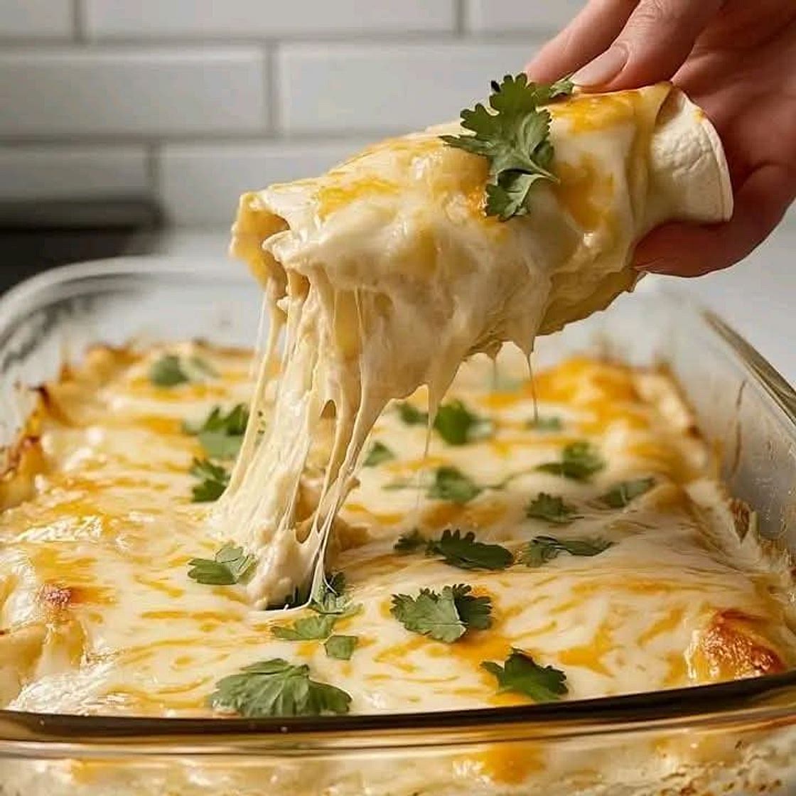 Mexican White Chicken Enchiladas