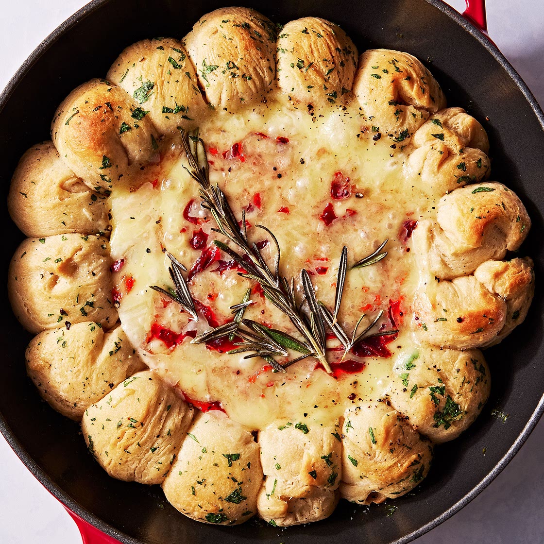 Cranberry Brie Biscuit Dip