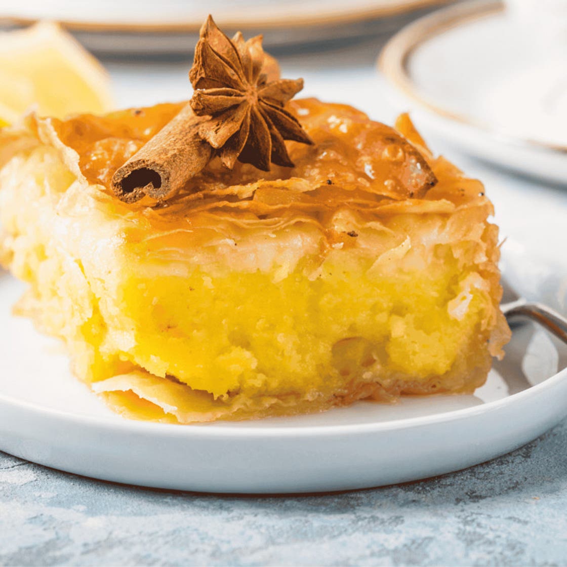 Greek Custard Filled Phyllo Pastry