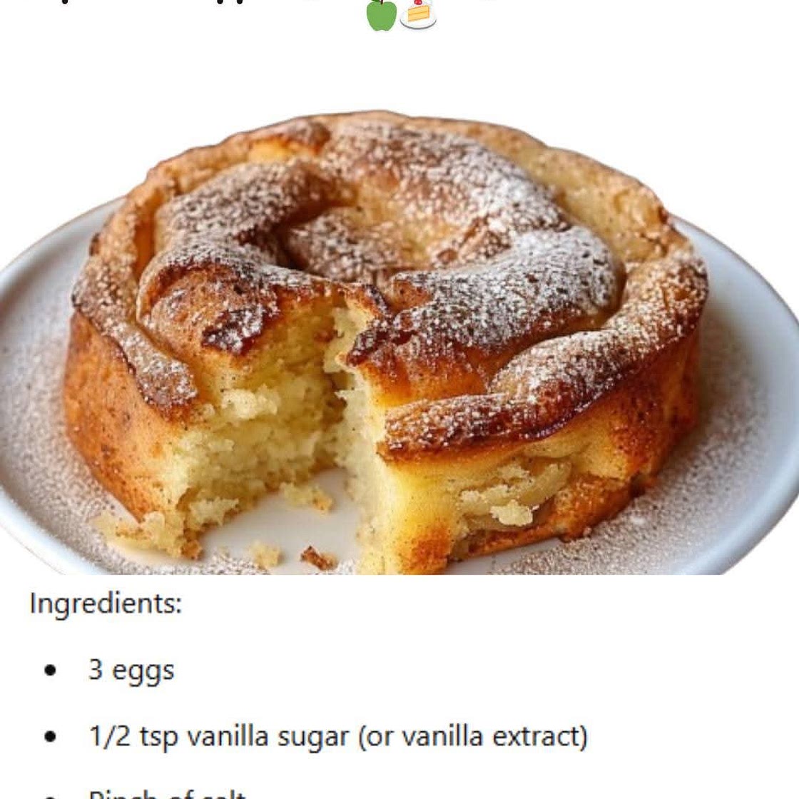 Japanese apple cake