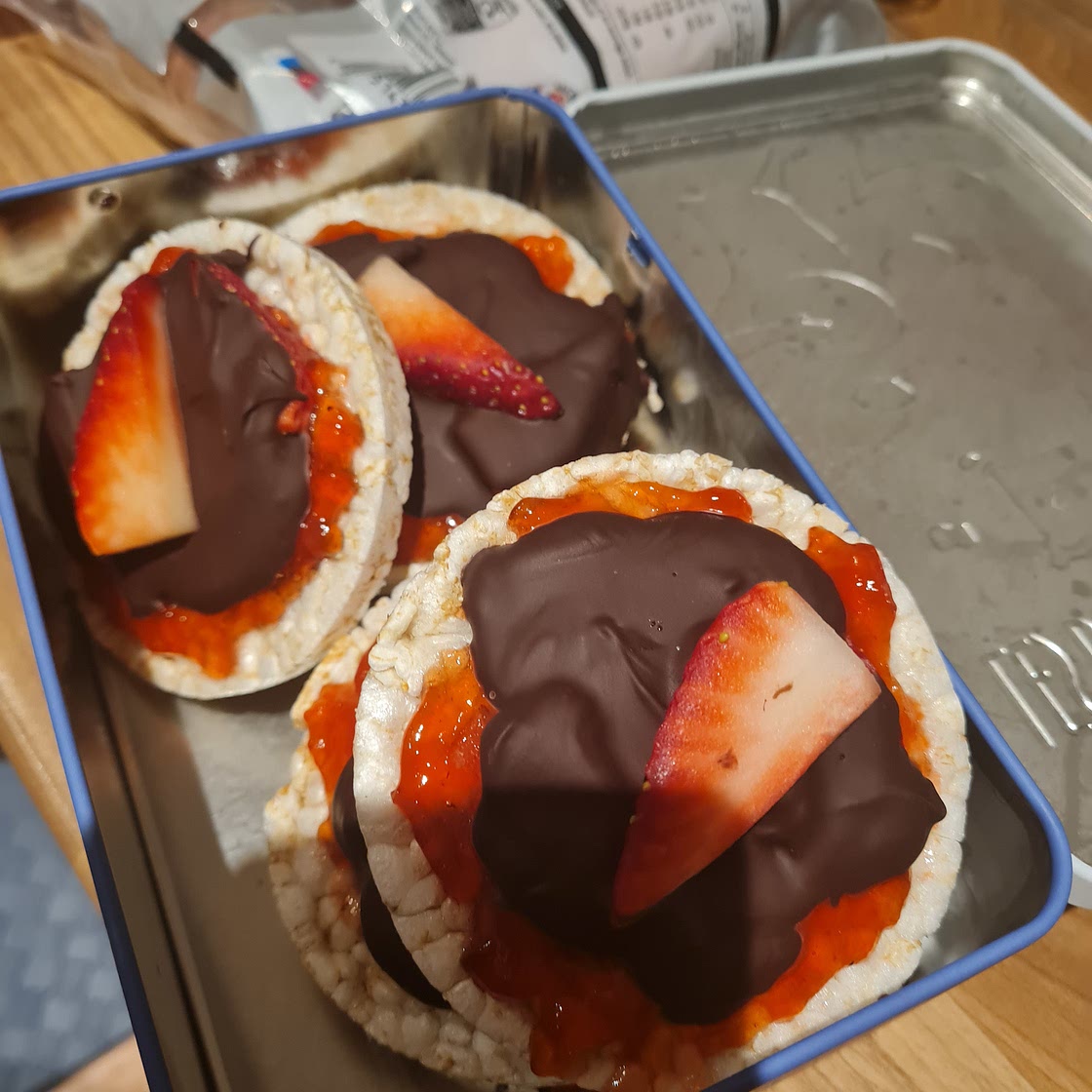 Strawberry rice cake