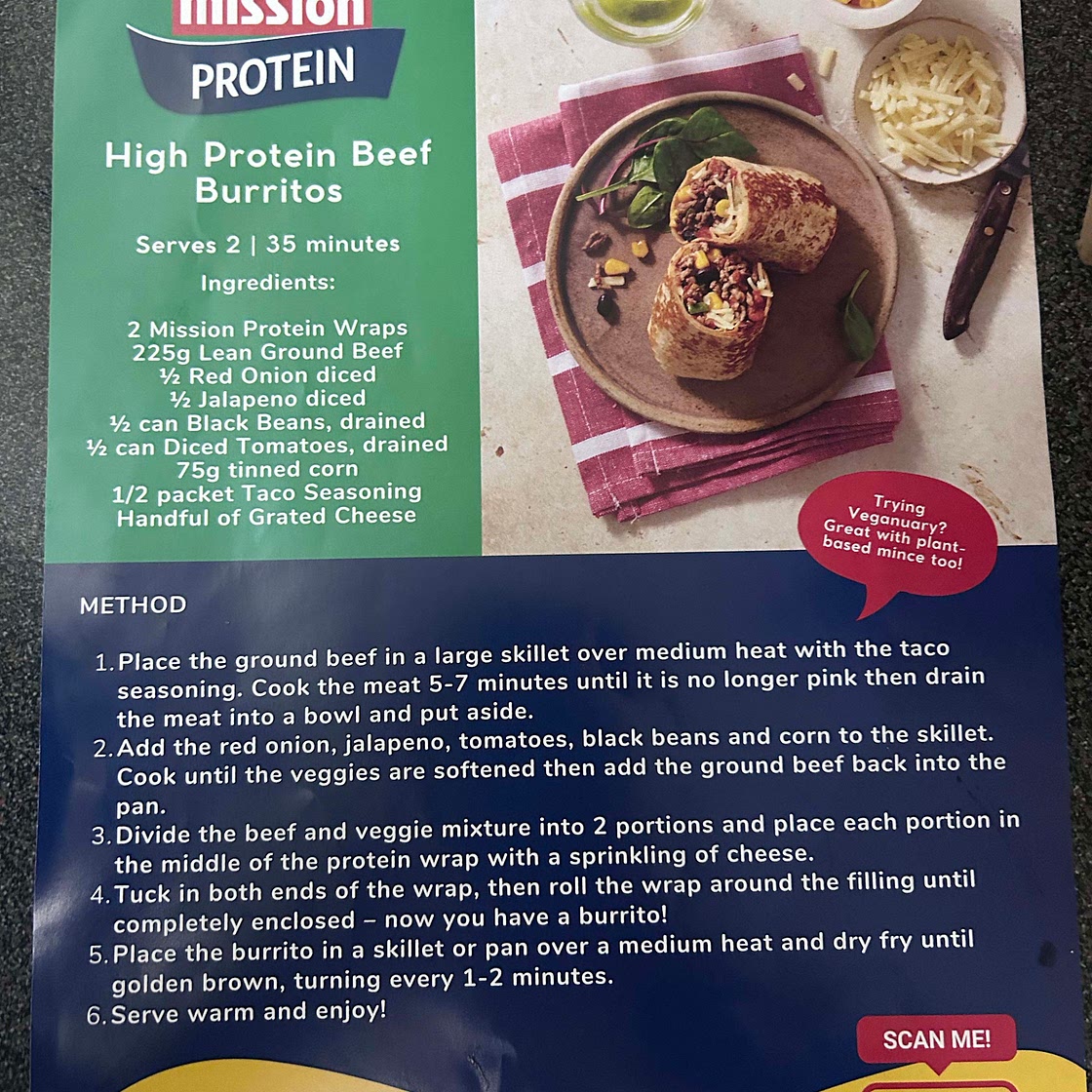 High Protein Beef Burritos 