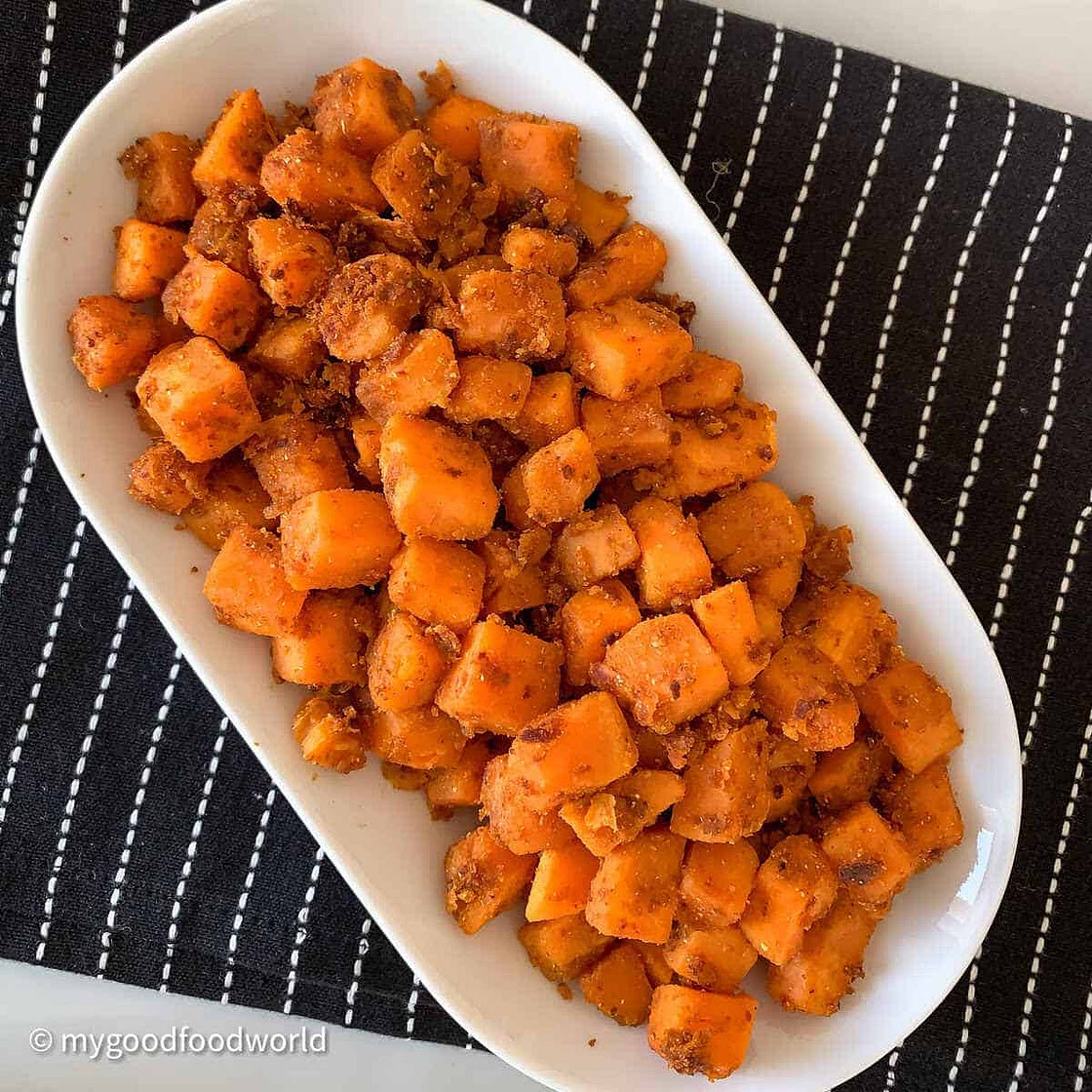 Sweet Potato Sauteed in Simple Spices