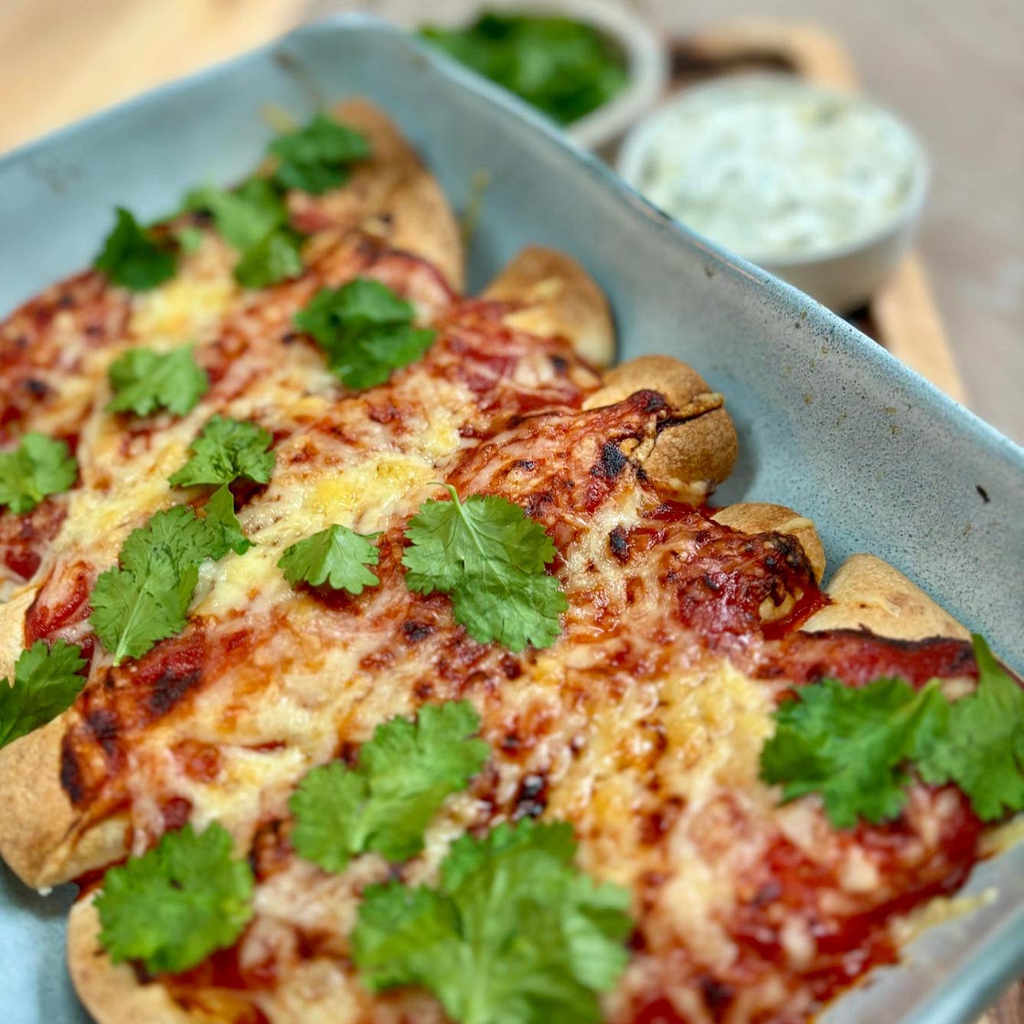 Air Fryer Beef Enchiladas