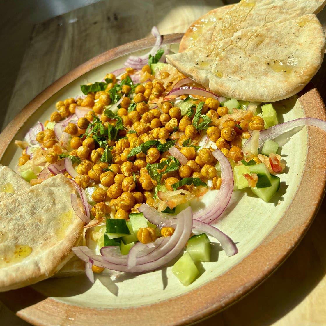 Air Fryer Chickpea Salad
