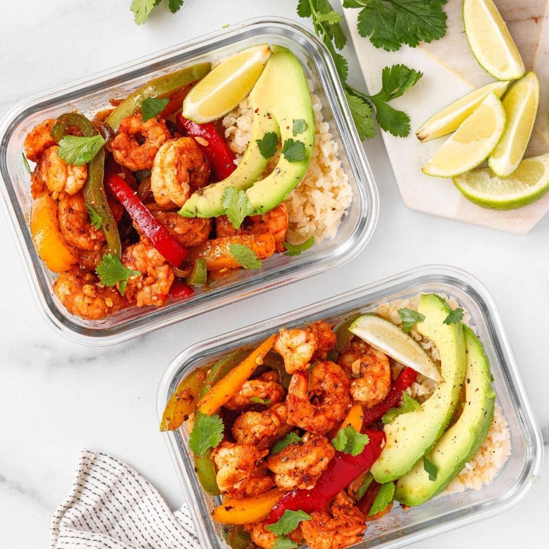 Low-Carb Shrimp Fajita Meal Prep