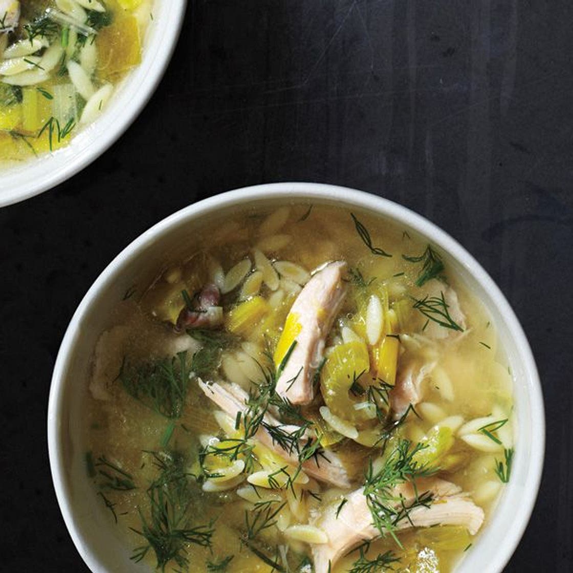 Lemony Chicken and Orzo Soup