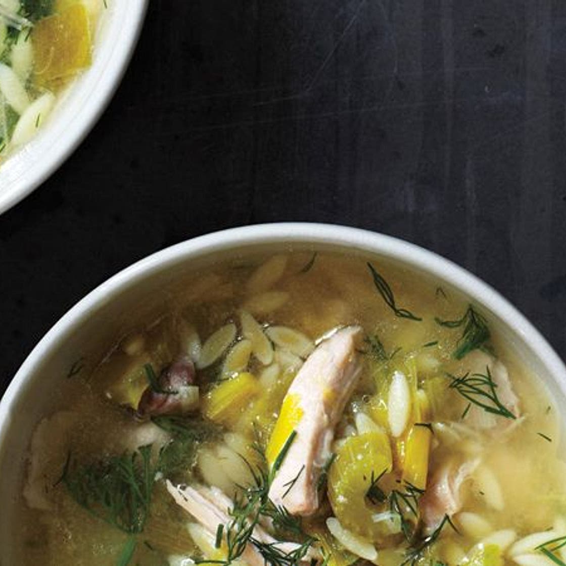 Lemony Chicken and Orzo Soup