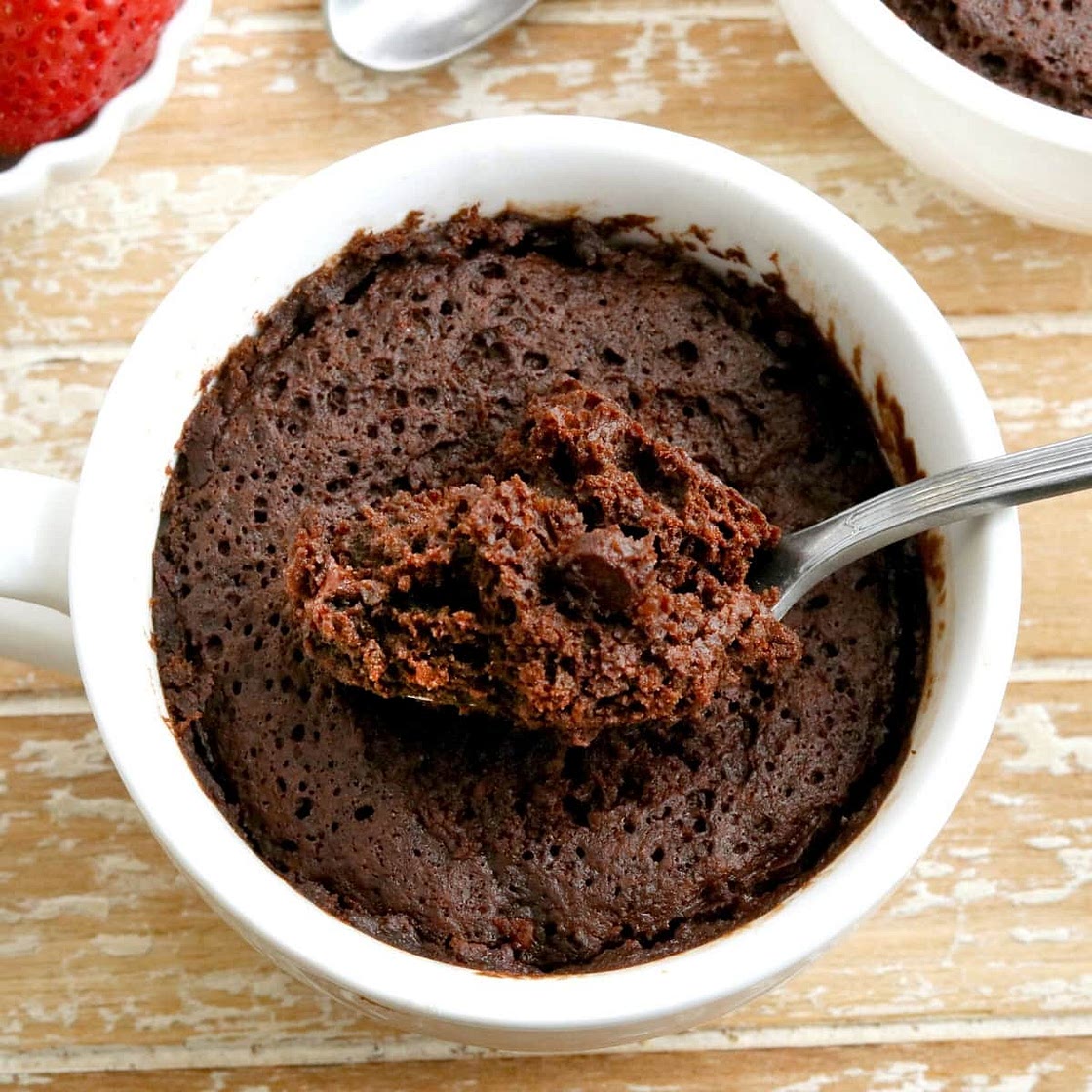 Gluten-Free Chocolate Mug Cake {Dairy-Free, Vegan}
