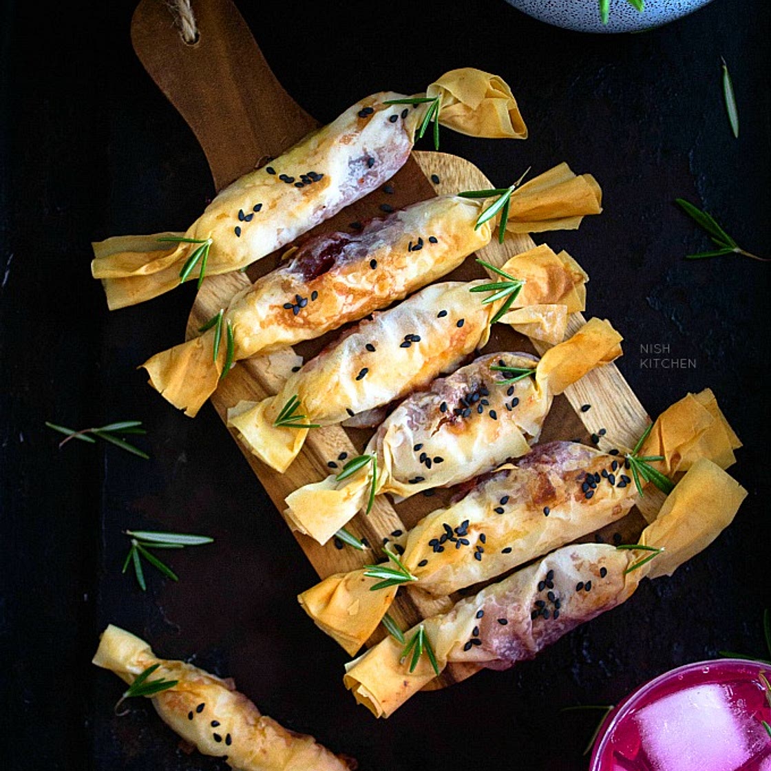 Cranberry and Brie Filo Crackers | Video