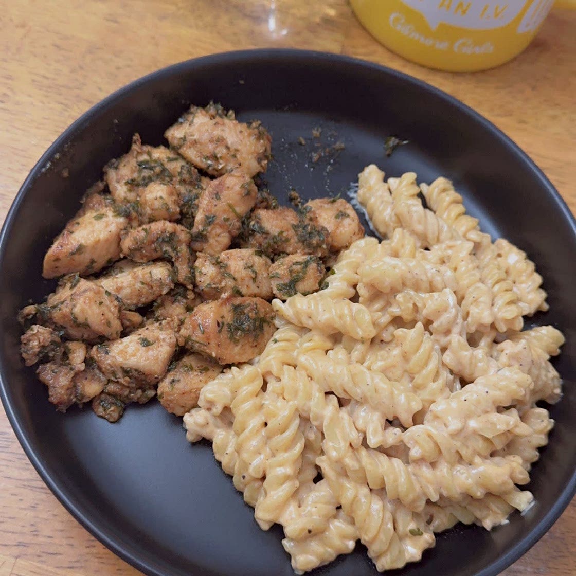 Honey Garlic Chicken Mac N Cheese