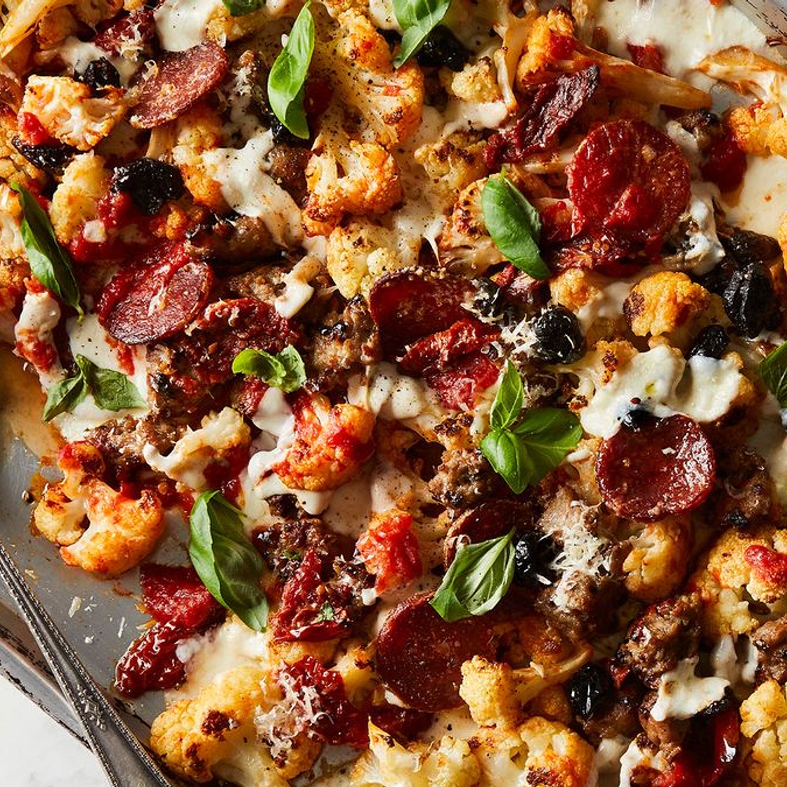 Cauliflower Pizza Bake