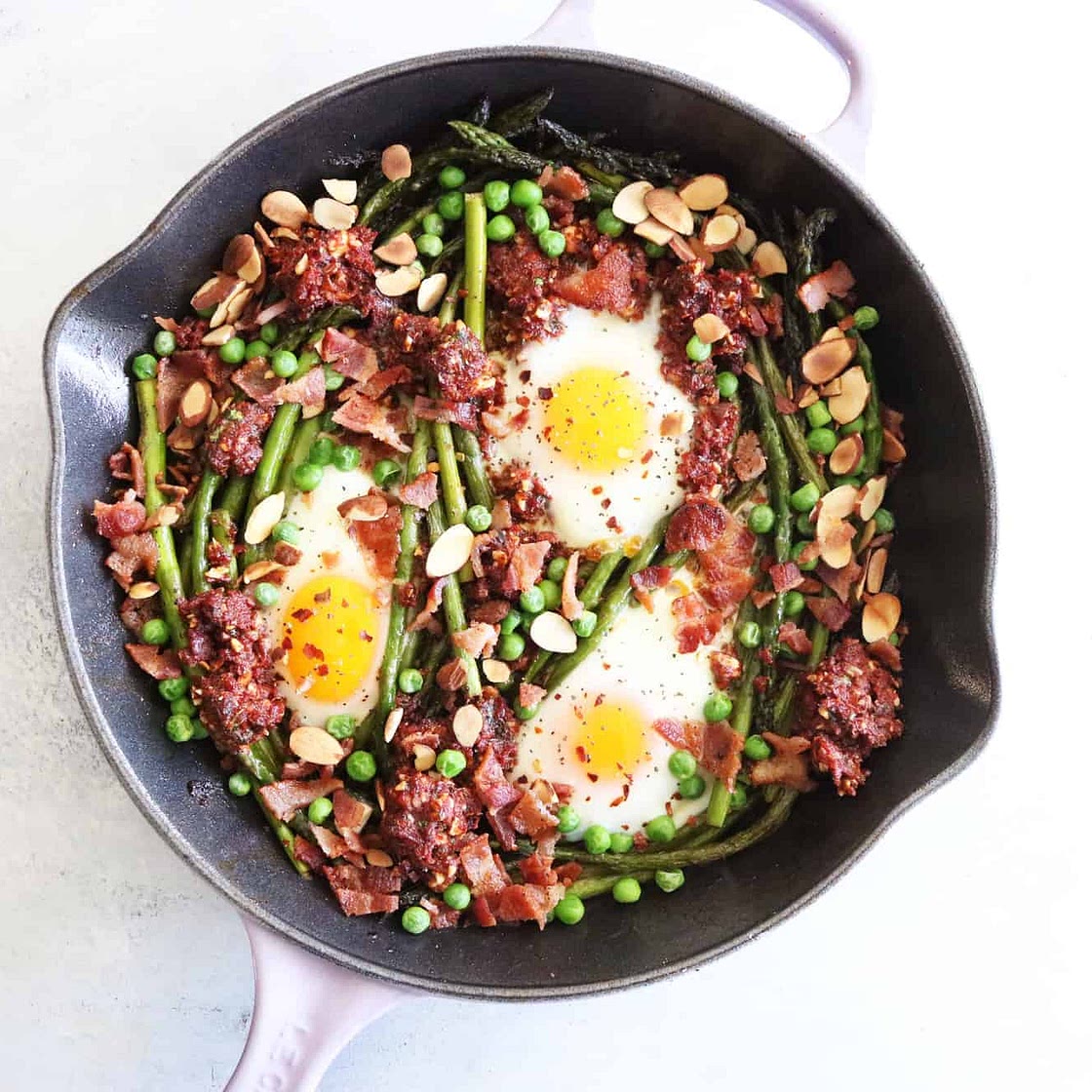 Asparagus + Eggs Breakfast Skillet