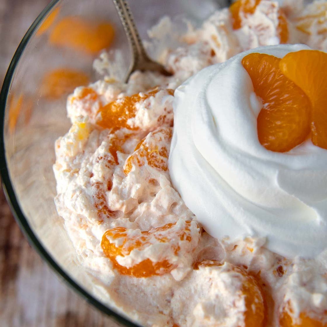 Mandarin Orange Jello Salad with Cottage Cheese