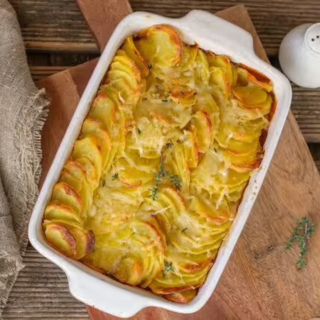 Air fryer dauphinoise potatoes