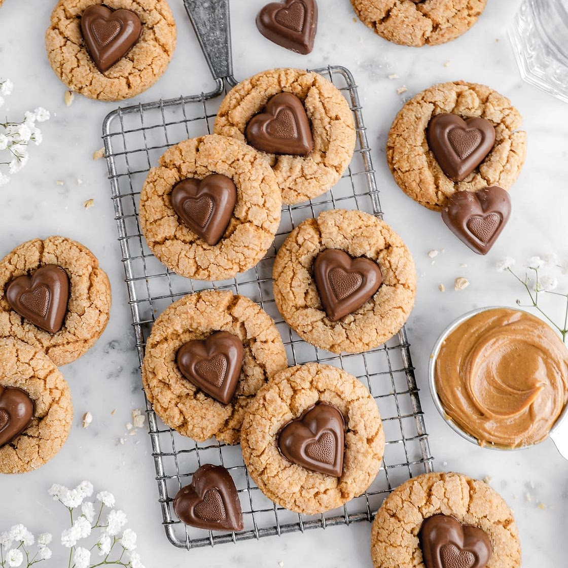 Valentine’s Day Peanut Butter Heart Cookies